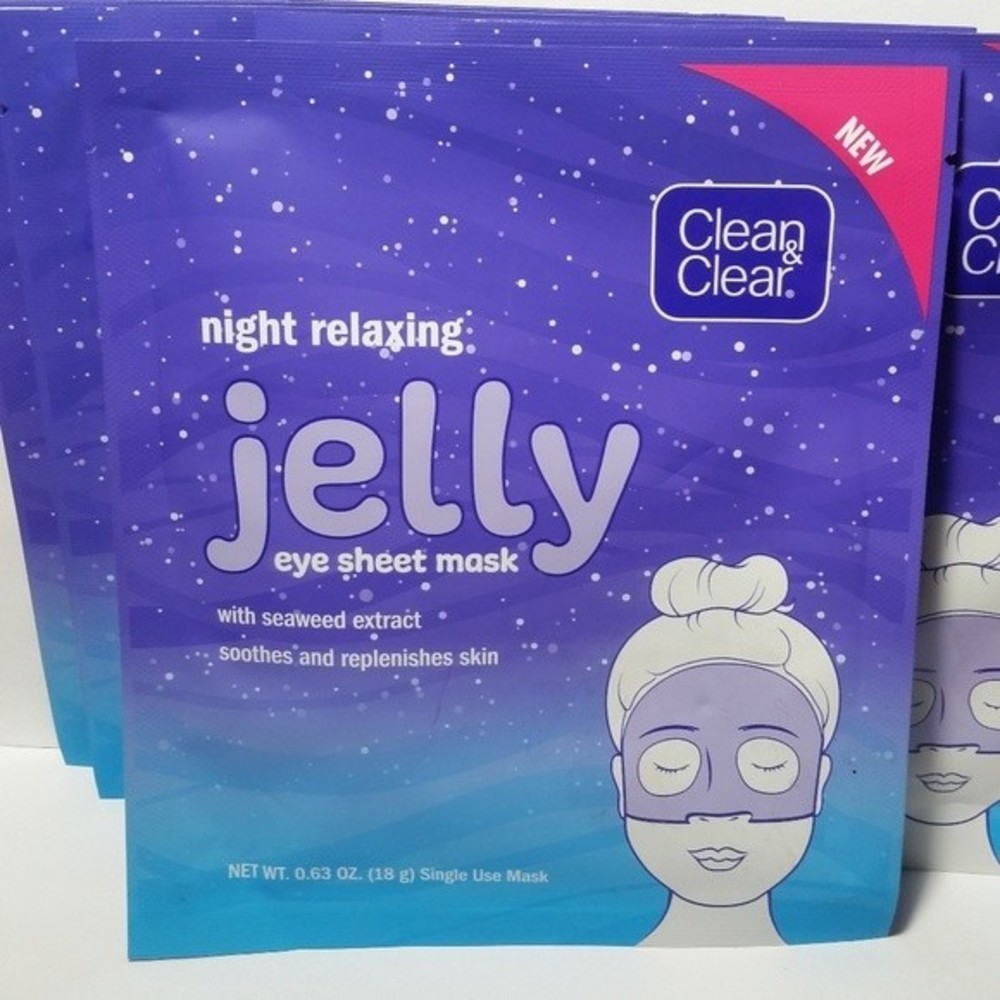 Night Relaxing Jelly Eye Sheet Mask Seaweed (7)